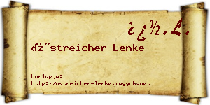Östreicher Lenke névjegykártya